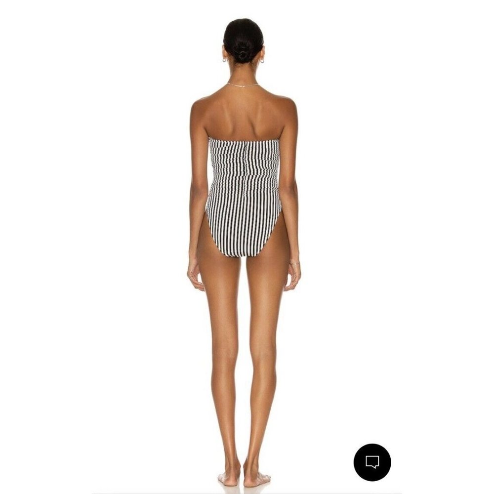 Norma Kamali Slinky Marissa One Piece Ivy & Black Stripe Swim - Picture 5 of 6
